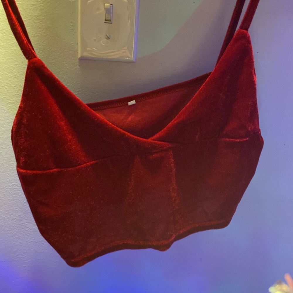 90s style vintage velvet top
